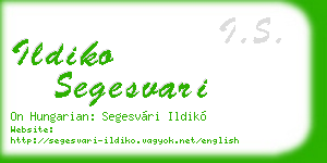 ildiko segesvari business card